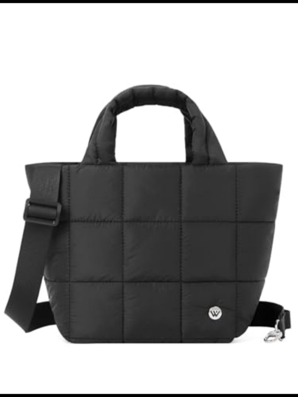 Mini Quilted Puffer Crossbody Bag Nylon Shoulder Handbag Adjustable Strap Women